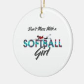 TOP Softball Girl Keramik Ornament (Links)