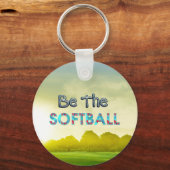 TOP Softball-Slogan Schlüsselanhänger (Vorderseite)