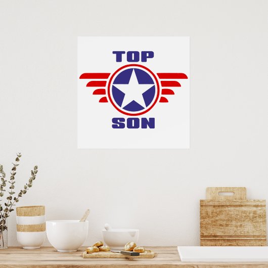 Top Son: Bestes Son Birthday Geschenk Poster (Küche)