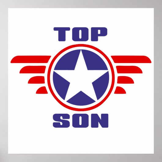 Top Son: Bestes Son Birthday Geschenk Poster (Vorne)