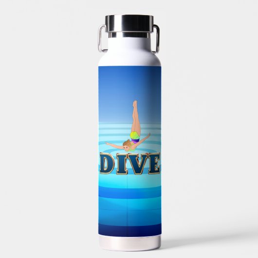 TOP Sprung ins Wasser Trinkflasche (Vorne)