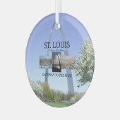 TOP St. Louis Gateway Glass Ornament Aus Glas (Vorderseite links)