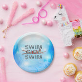 TOP Swim Girl Swim Pappteller (Party)