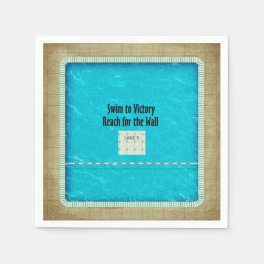 TOP Swim Team Slogan Serviette (Vorderseite)