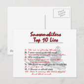 Top-Ten-on-Black-Ping Postkarte (Vorne/Hinten)