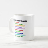 Top Ten-Schwimmer-Entschuldigungen Kaffeetasse (Vorderseite Links)