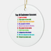Top Ten-Schwimmer-Entschuldigungen Keramik Ornament (Links)