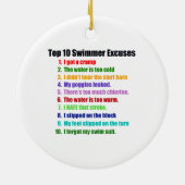 Top Ten-Schwimmer-Entschuldigungen Keramik Ornament (Hinten)