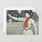 TOP Tennis Girl Postkarte (Vorne/Hinten)