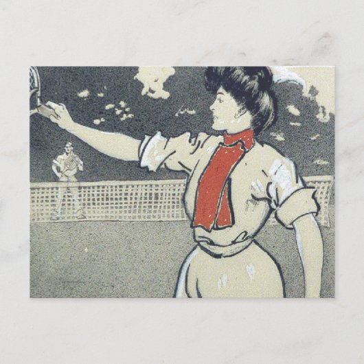 TOP Tennis Girl Postkarte (Vorderseite)