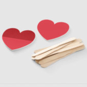 Top Textured Heart Paddle Fan - Tomato Red Custom Fächer (Non-assembled)