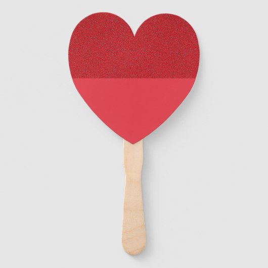 Top Textured Heart Paddle Fan - Tomato Red Custom Fächer (Vorderseite)