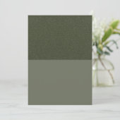 Top Textured Moss Green Flat Menü - Anpassbar Menükarte (Stehend Vorderseite)