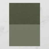 Top Textured Moss Green Flat Menü - Anpassbar Menükarte (Vorderseite)