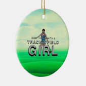 TOP Track and Field Girl Keramik Ornament (Rechts)