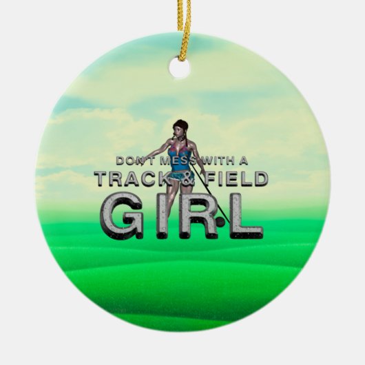 TOP Track and Field Girl Keramik Ornament (Vorne)