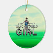 TOP Track and Field Girl Keramik Ornament (Links)