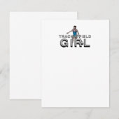 TOP Track und Field Girl Einladung (Vorne/Hinten)
