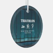 TOP Triathlon Glass Ornament Aus Glas (Vorderseite Rechts)
