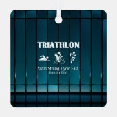 TOP Triathlon Metal Ornament (Rückseite)