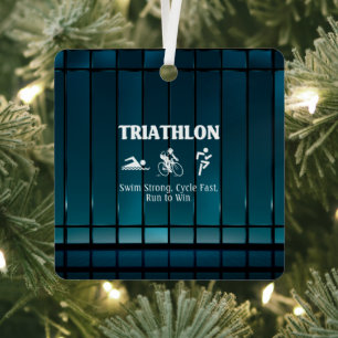 TOP Triathlon Metal Ornament Aus Metall