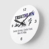 TOP Triathlon Runde Wanduhr (Winkel)