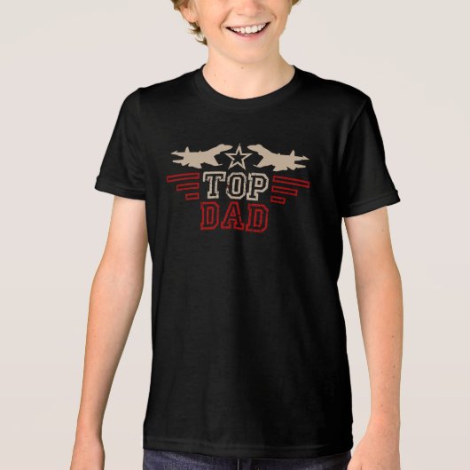 Top-Vater, Vatertag Tri-Blend Shirt (Vorderseite)