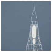 Top View F-16 in blau und weiß groß Stoff (Muster)