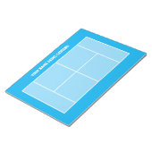 Top-View Pdel Tennisplatz Leitungsmaß gezeichnet Notizblock (angewinkelt)