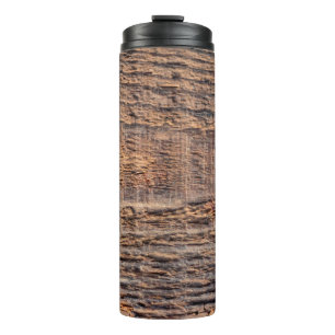 Top-View Textur aus altem Holz. abstrakt, alt, ant Thermosbecher