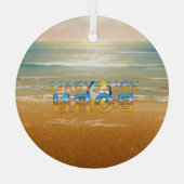 TOP Volleyball Born Glass Ornament Aus Glas (Rückseite)