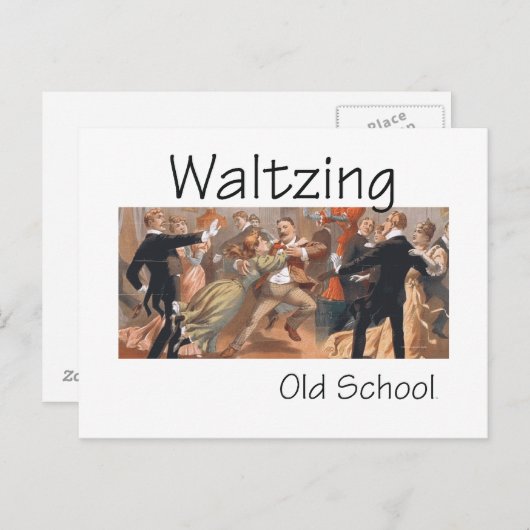 TOP Waltzing Old School Postkarte (Vorne/Hinten)