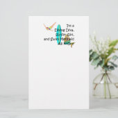 TOP Wassermädchen Briefpapier (Stehend Vorderseite)