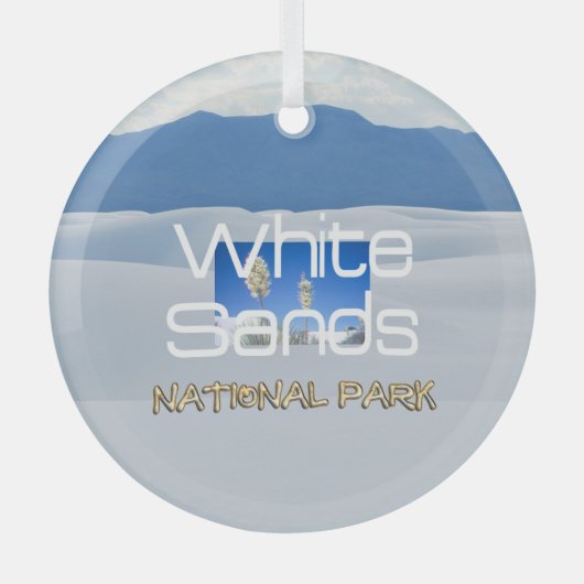 TOP White Sands Glas Ornament (Vorderseite)