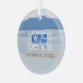 TOP White Sands Glas Ornament (Vorderseite links)