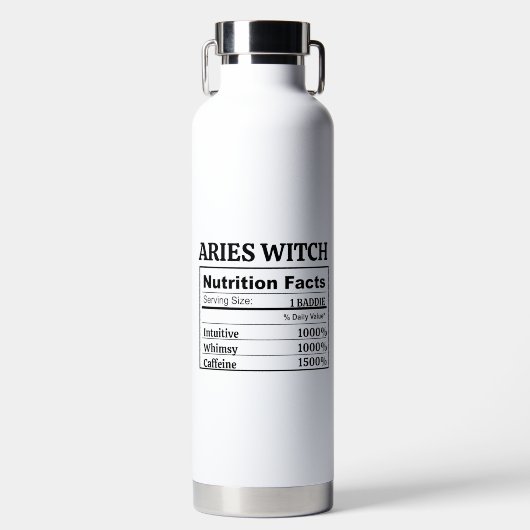 Top Widder Geschenk Anpassbare Sternzeichen Astrol Trinkflasche (Vorderseite)