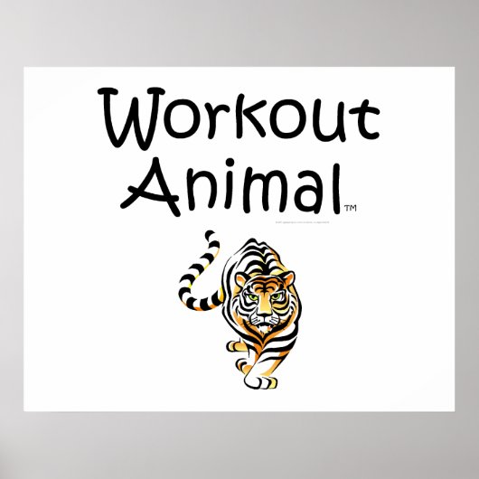 TOP Workout Animal Poster (Vorne)