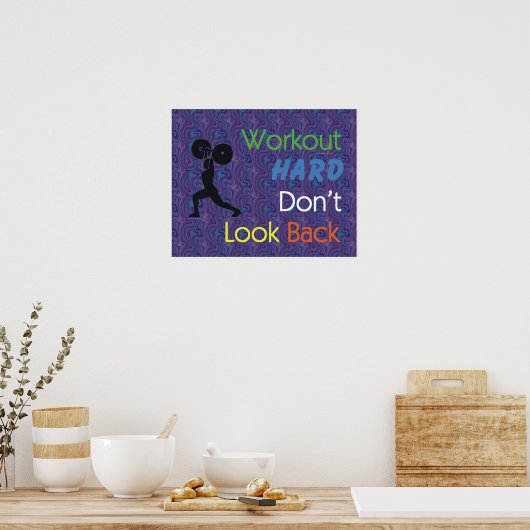 TOP Workout Hard Poster (Küche)