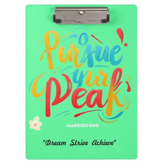 "Top Your Goals" Klemmbrett (Vorderseite)