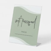 Top-Zeichen für das Wifi-Kennwort - grün Sockelschild (Vorderseite)