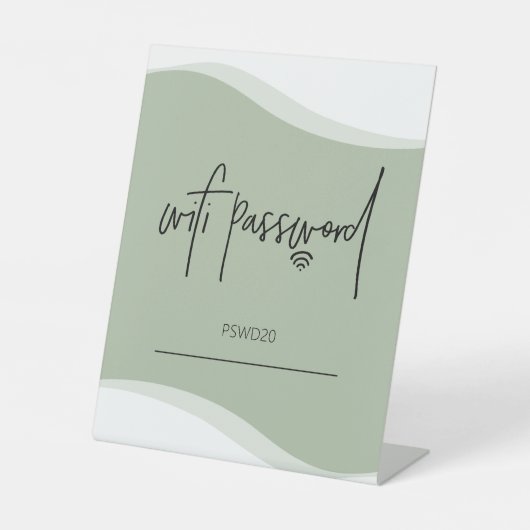 Top-Zeichen für das Wifi-Kennwort - grün Sockelschild (Vorderseite)