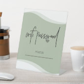 Top-Zeichen für das Wifi-Kennwort - grün Sockelschild (In SItu)