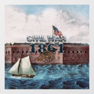 TOP Ziviler Krieg 1861 Fensterheber Fensteraufkleber