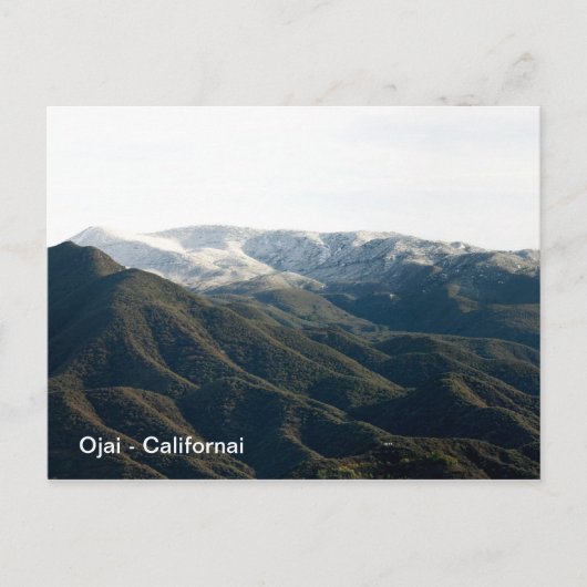 Topa Topa mit Schnee Postkarte (Vorderseite)