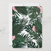 Topaktuell rosa Flamingo Baby Shower Bingo Game Ca Einladung (Rückseite)