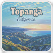 Topanga California Canyon Los Angeles Vintag Aufkleber (Vorderseite)