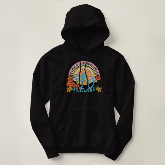 Topanga Canyon California Retro Vintag Psychedeli Hoodie (Design vorne)