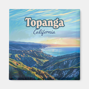 Topanga Kalifornien Canyon Los Angeles Vintage Magnet