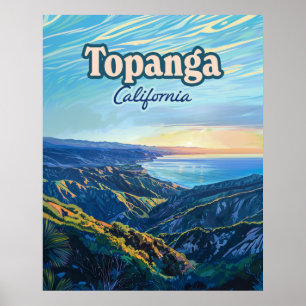 Topanga Kalifornien Canyon Los Angeles Vintage Poster