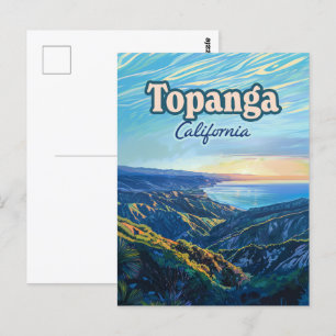 Topanga Kalifornien Canyon Los Angeles Vintage Postkarte